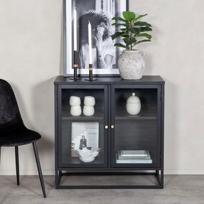 Nohr Vitrinekast 'Shaune' 85 x 85cm, kleur Zwart