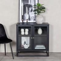 Nohr Vitrinekast 'Shaune' 85 x 85cm, kleur Zwart - thumbnail