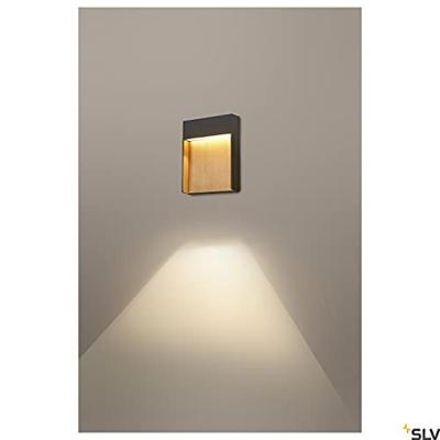SLV FLATT 1002953 Buitenlamp (wand) LED vast ingebouwd Antraciet, Bruin