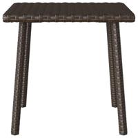 Tuin salontafel rechthoekig 40x40x37 cm poly rattan bruin - thumbnail