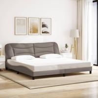 Bedframe zonder matras stof taupe 200x200 cm - thumbnail