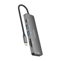 Hub USB Aisens ASUC-6P016-GR Grijs (1 Stuks) - thumbnail