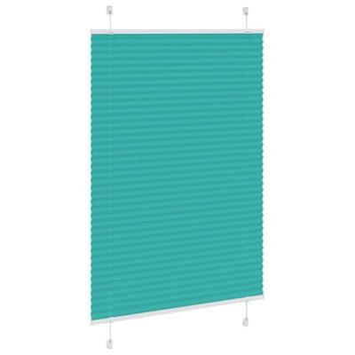 VidaXL Plissé rolgordijn 85x100 cm stofbreedte 84,4 cm petrol groen