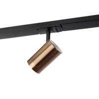 QAZQA Modern 1-fase railsysteem met 4 spots donkerbrons - Jeana - thumbnail