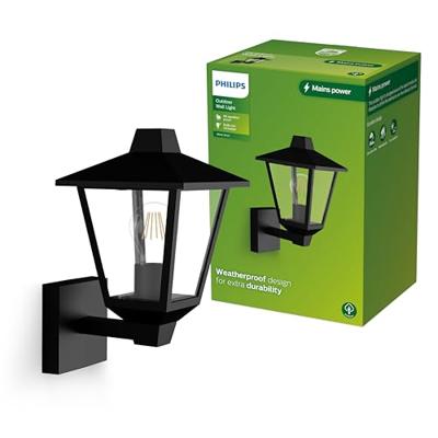 Philips LED Kinno 929004141301 Buitenlamp (wand) E27 Zwart Philips LED Kinno 929004141301 Buitenlamp (wand) E27 Zwart