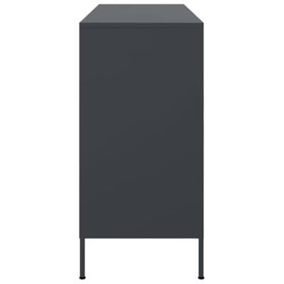 Dressoir 100,5x39x79 cm staal antracietkleurig