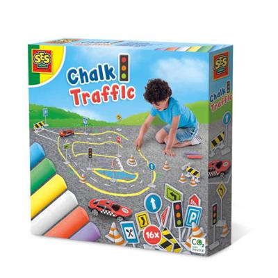 SES stoepkrijt verkeer