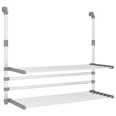 VidaXL Droogrek voor balkon 89x25x(60-95) cm aluminium VidaXL Droogrek voor balkon 89x25x(60-95) cm aluminium