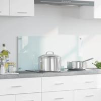 VidaXL Keuken achterwand wit 90 x 40 cm gehard glas - thumbnail