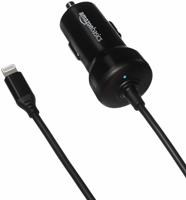 Amazon Basics Autolader met Lightning-connector, rechte kabel, 5 V, 2,4 A, 0,91 m, zwart - thumbnail