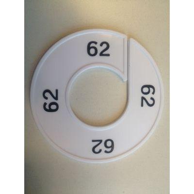 Maatring 9cm wit/zwart 62