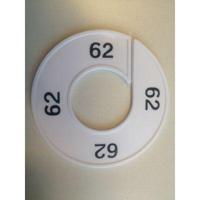 Maatring 9cm wit/zwart 62 - thumbnail