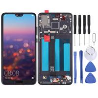 LCD-scherm en digitizer volledige montage met frame voor Huawei P20 (zwart) - thumbnail