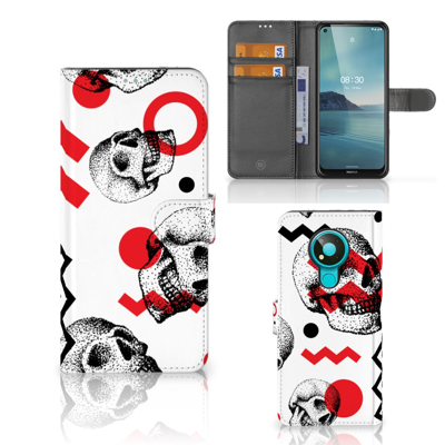 Telefoonhoesje met Naam Nokia 3.4 Skull Red Telefoonhoesje met Naam Nokia 3.4 Skull Red