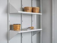 Metalen berging Neo - Enkele deur - Kwartsgrijs/zilver - 1B (236x180 cm) - thumbnail