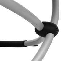 Ligbed geometrisch staal zwart en grijs - thumbnail