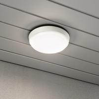 Wandlamp of plafonniere Konstsmide Cesena 7974-250 mat wit 230V round Ø 17.5cm, vandalismebestendig glas, 1x 10W - thumbnail