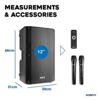 Vonyx VSA500 draagbare accu speaker - thumbnail