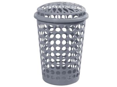 Wasmand kunststof kleur grijs , inhoud 75 liter