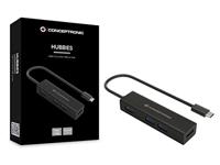 Conceptronic HUBBIES07B interface hub USB 3.2 Gen 1 (3.1 Gen 1) Type-C 5000 Mbit/s Zwart - thumbnail