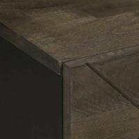 Nachtkastjes 2 st 40x33x46 cm massief mangohout zwart - thumbnail