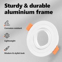 VidaXL Spotje 12 pcs wit 9 x 9 x 2 cm aluminium - thumbnail