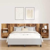 Hoofdbord Met Kast met lade 3 pcs Oud Hout Bewerkt hout - thumbnail