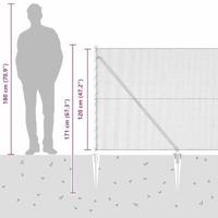 VidaXL Afrasteringspaal grijs 10 x 1,2 m (13 mm gaas) staal en pvc - thumbnail