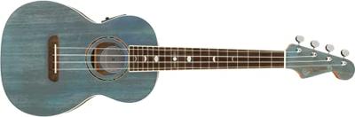 Fender Dhani Harrison Ukulele Turquoise WN elektrisch-akoestische tenor ukelele