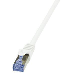 LogiLink CQ3041S RJ45 Netwerkkabel, patchkabel CAT 6A S/FTP 1.50 m Wit Vlambestendig, Snagless 1 stuk(s)