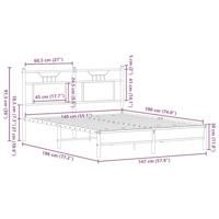 Bedframe zonder matras hout sonoma eikenkleurig 140x190 cm - thumbnail