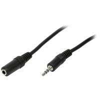 LogiLink CA1056 Jackplug Audio Aansluitkabel [1x - 1x ] 10.00 m Zwart (mat) Met verlengkabel - thumbnail