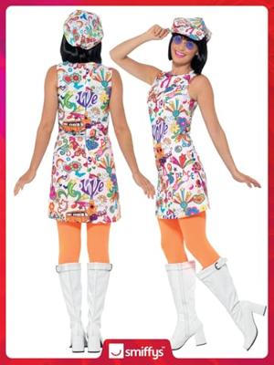 60&apos;s Groovy Chick Kostuum
