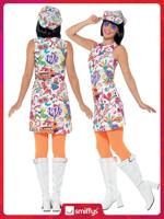 60&apos;s Groovy Chick Kostuum - thumbnail