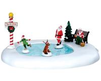 Kerstfiguur Schaatsbaan North pole ice follies b/o (4.5v) Lemax - Lemax - thumbnail