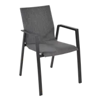 Fardau Negro Stapelstoel aluminium antraciete tuinstoel - thumbnail