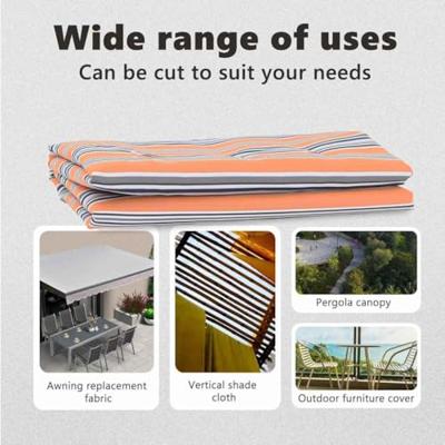 VidaXL Zonnescherm vervangingen blauw en oranje 1000 x 160 cm