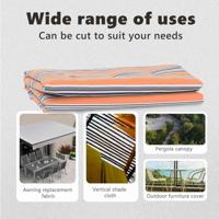 VidaXL Zonnescherm vervangingen blauw en oranje 1000 x 160 cm - thumbnail