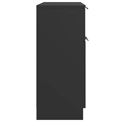 Dressoir 60x30x70 cm bewerkt hout zwart