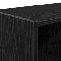 VidaXL Schoenenrek stapelbaar 89,5x30x40 cm zwart eikenkleurig - thumbnail