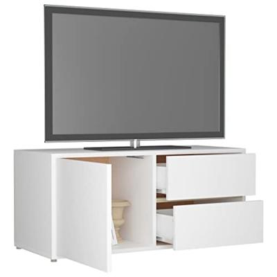 Tv-meubel 80x34x36 cm spaanplaat wit