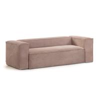 Kave Home 3-zits Bank 'Blok' Rib, kleur Roze - thumbnail
