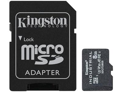 Micro SD geheugenkaart met adapter Kingston Industrial - thumbnail