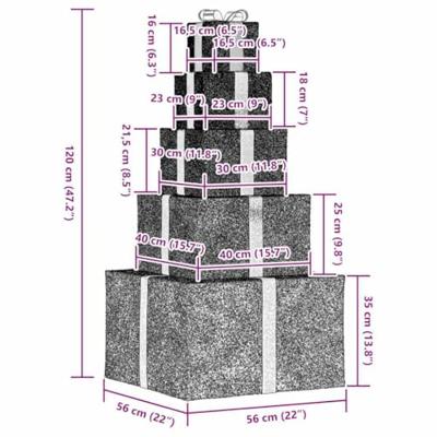 VidaXL Kerstdecoratie geschenkdoos 250 led's warm wit VidaXL Kerstdecoratie geschenkdoos 250 led's warm wit