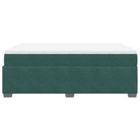 Boxspring met matras fluweel donkergroen 140x190 cm - thumbnail
