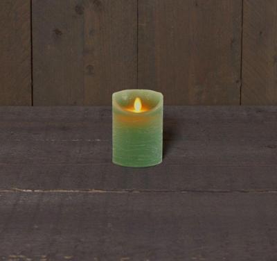 LED Kaars Wax Jade Groen 10cm - thumbnail