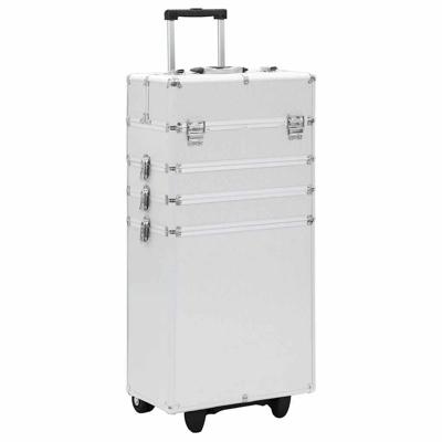 Make-up trolley aluminium zilverkleurig