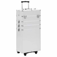 Make-up trolley aluminium zilverkleurig - thumbnail