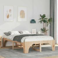 Bedframe Bruin 135 x 190 cm Massief grenenhout - thumbnail