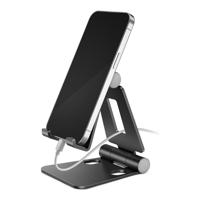 Mobilize Foldable Aluminium Phone Holder Black - thumbnail